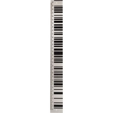 Bar Coded Steel Ruler - Length: 30cm
