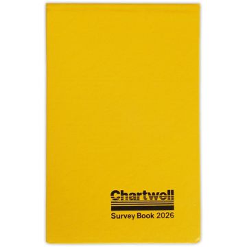 Chartwell Survey Books - 2 Red Ruled Centre Lines 2026  130 x 205mm