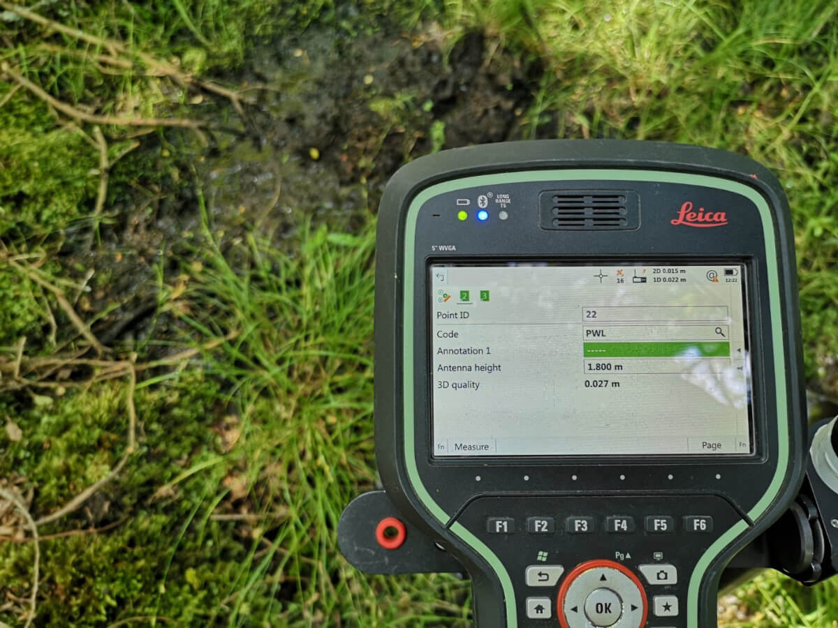 Fig.1. Aerial  data and the location of the surveyed point(s).